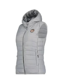 Geographical Norway Bezrękawnik WW2008E/GNO-Light Grey Szary Regular Fit