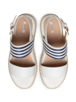 Geox Espadryle D S. Leelu'e D02GFE 04311 C0006 Biały