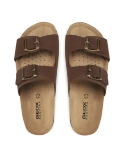 Geox Klapki D Brionia D35LSL00032C6009 Brązowy