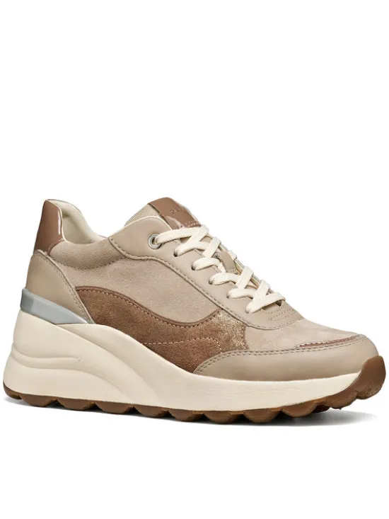 Geox Sneakersy D Spherica Ec13 D65WAB 2285 C5288 Beżowy