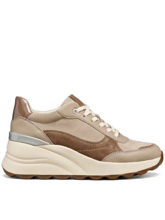 Geox Sneakersy D Spherica Ec13 D65WAB 2285 C5288 Beżowy