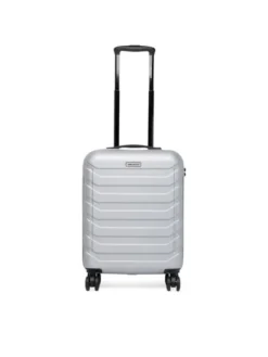 GINO ROSSI Walizka kabinowa GIN-S-003-05-SILVER Srebrny