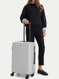 GINO ROSSI Walizka średnia CEO-GIN-M-003-05-SILVER Srebrny
