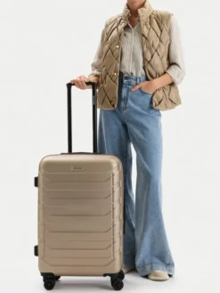 GINO ROSSI Walizka średnia C-GIN-M-002-05-GOLD Złoty
