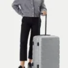 GINO ROSSI Walizka średnia GIN-M-003-05-SILVER Srebrny