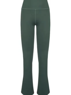 Girlfriend Collective Legginsy Compressive 4038 Zielony Flare Fit