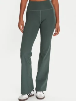 Girlfriend Collective Legginsy Compressive 4038 Zielony Flare Fit