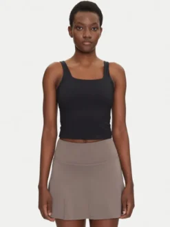Girlfriend Collective Top Tommy 1045 Czarny Slim Fit