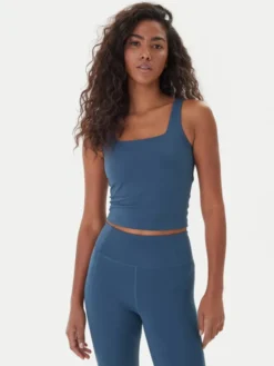 Girlfriend Collective Top Tommy 1045 Granatowy Slim Fit