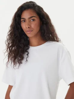 Girlfriend Collective T-Shirt Reset 3039 Biały Relaxed Fit