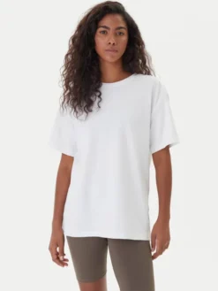 Girlfriend Collective T-Shirt Reset 3039 Biały Relaxed Fit