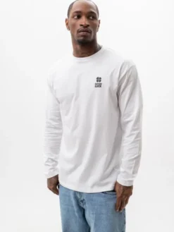 Good Luck Longsleeve T-SHIRT Z Długim Rękawem LONGSLEEVE Biały Męski GOOD LUCK Logo M Biały Regular Fit