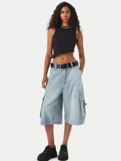 G-STAR Bermudy Patti D29023-D934 Niebieski Wide Fit