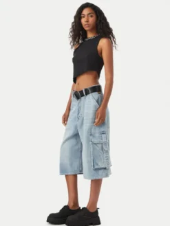 G-STAR Bermudy Patti D29023-D934 Niebieski Wide Fit