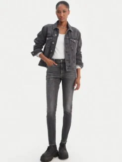 G-STAR Jeansy D05175-A634 Szary Skinny Fit
