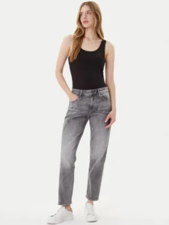 G-STAR Jeansy Kate D15264-D931 Szary Boyfriend Fit