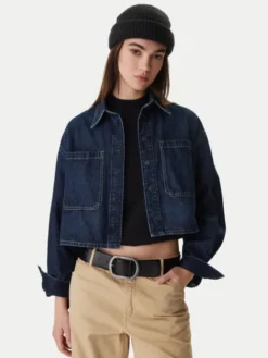 G-STAR Koszula jeansowa D26851-E090 Granatowy Boxy Fit