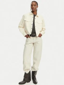 G-STAR Kurtka jeansowa D29107-E362 Kremowy Relaxed Fit