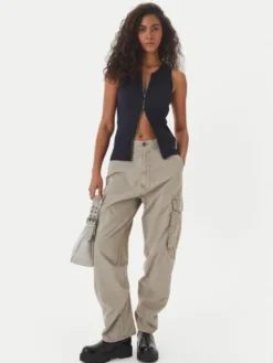 G-STAR Spodnie materiałowe D28756-D388 Beżowy Boyfriend Fit