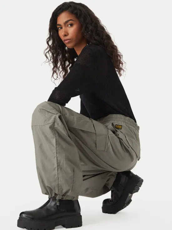 G-STAR Spodnie materiałowe D29375-D387 Zielony Loose Fit