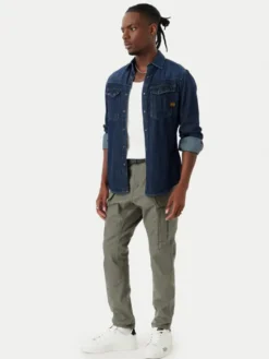 G-STAR Spodnie materiałowe Zip Pkt D24307-E172 Szary Skinny Fit