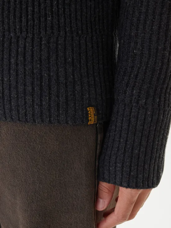 G-STAR Sweter Essential D23938-E212 Szary Regular Fit