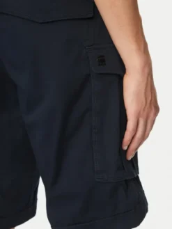 G-STAR Szorty materiałowe Rovic Zip D08566-5126 990 Czarny Relaxed Fit