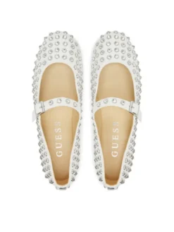 Guess Baleriny FLTKDL ELE02 Biały