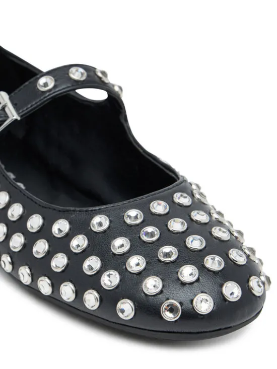 Guess Baleriny FLTKDL ELE02 Czarny