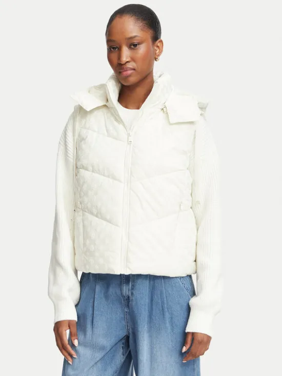 Guess Bezrękawnik W6BL53 W4182 Kremowy Regular Fit