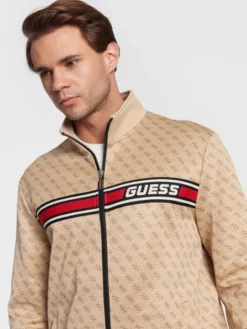 Guess Bluza Korbin Z2BQ06 FL04Q Beżowy Regular Fit