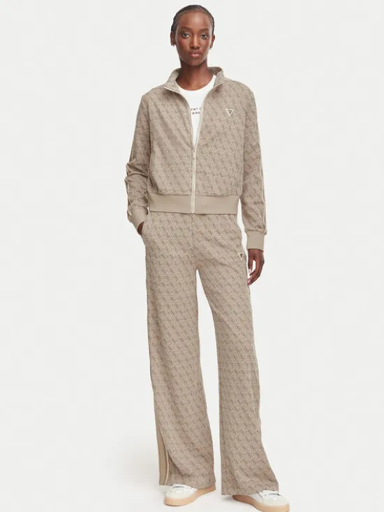 Guess Bluza V6YQ28 K5183 Beżowy Regular Fit