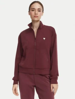 Guess Bluza V6YQ17 K4313 Bordowy Regular Fit