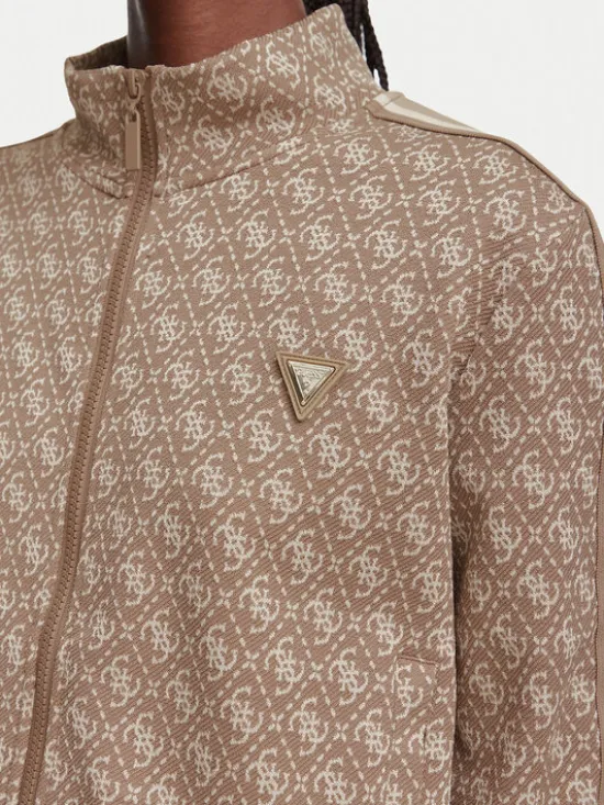Guess Bluza V6YQ28 K5183 Brązowy jasny Regular Fit