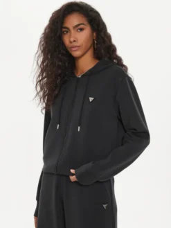 Guess Bluza V4YQ06 KCAY2 Czarny Regular Fit