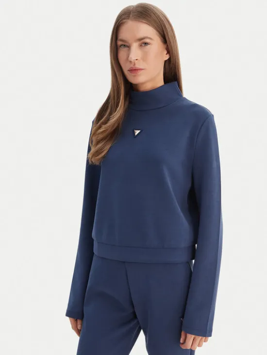 Guess Bluza V4YQ05 KCAY2 Granatowy Regular Fit