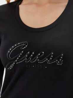 Guess Bluzka W5YI26 J1314 Czarny Slim Fit