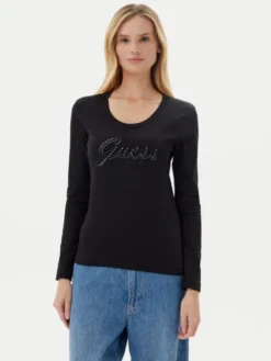 Guess Bluzka W5YI26 J1314 Czarny Slim Fit