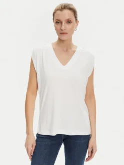 Guess Bluzka W5YP52 KCYW2 Biały Regular Fit