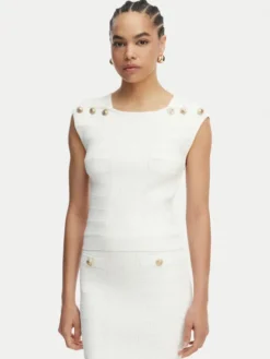 Guess Bluzka W5YR12 Z0130 Biały Regular Fit
