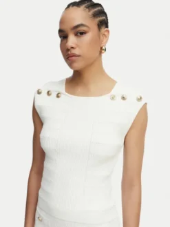 Guess Bluzka W5YR12 Z0130 Biały Regular Fit