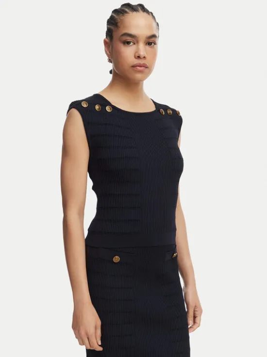 Guess Bluzka W5YR12 Z0130 Granatowy Regular Fit