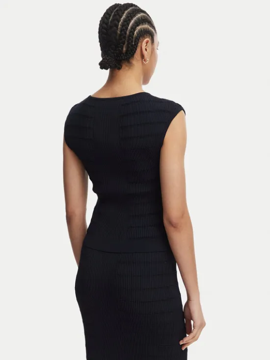 Guess Bluzka W5YR12 Z0130 Granatowy Regular Fit
