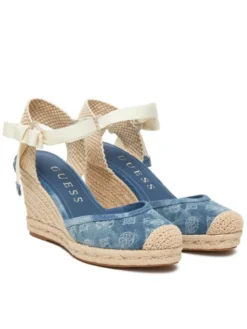Guess Espadryle FLJCYR DEN04 Niebieski