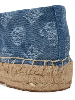Guess Espadryle FLJDNN DEN14 Niebieski