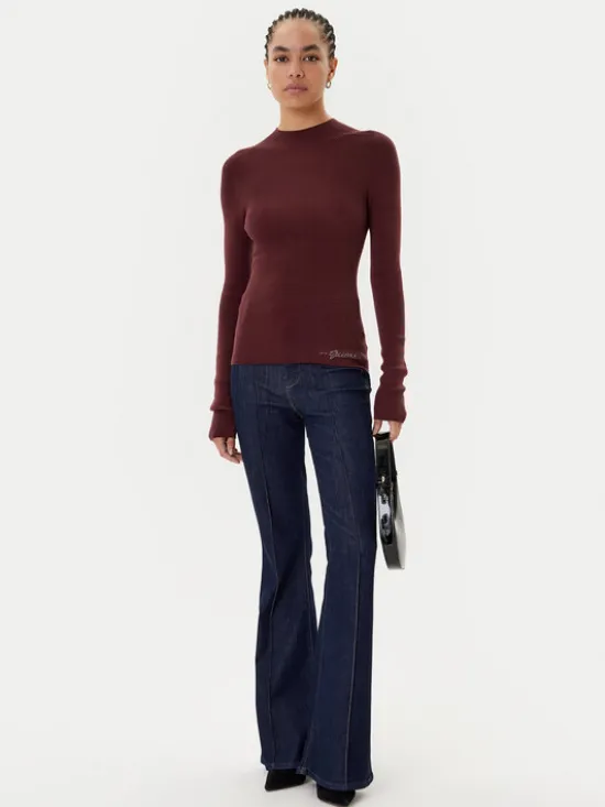 Guess Golf W5BR15 Z3OW2 Bordowy Slim Fit