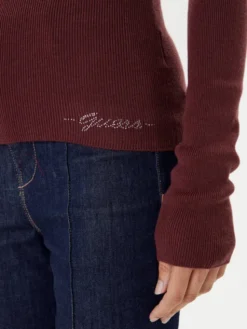 Guess Golf W5BR15 Z3OW2 Bordowy Slim Fit
