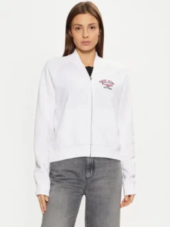 Guess Jeans Bluza W5RQ22 K68I4 Biały Regular Fit