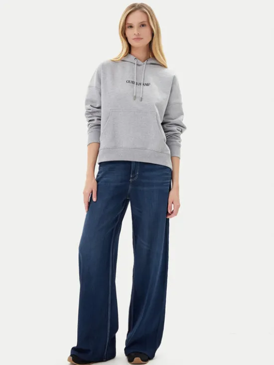 Guess Jeans Bluza W5RQ27 K68I4 Szary Oversize