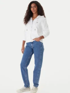 Guess Jeans Bluza W4YQ03 KC811 Biały Regular Fit